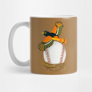 Play Ball! Oriole Baseball Egg in Nest Mug